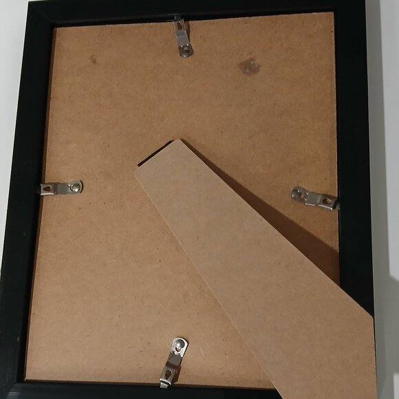 Black Acrylic 8x10in. Frame with Matte & Glass Face , Good Condition - Picture 3 of 4